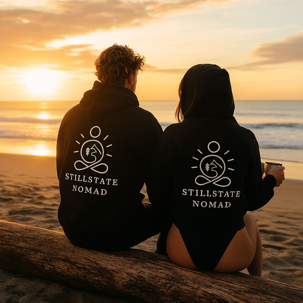 Still State Nomad Cropped Raw Hem Hoodie